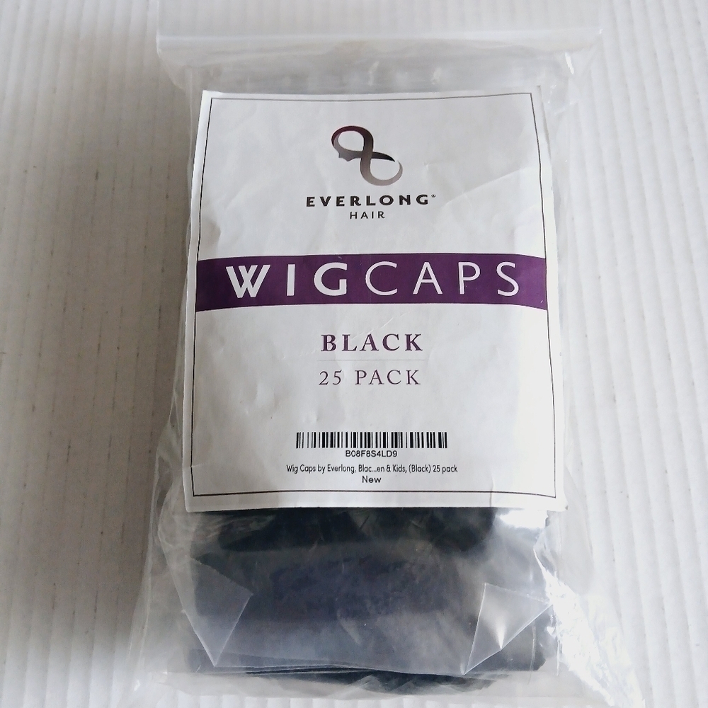 Black Wig Caps 25 pack